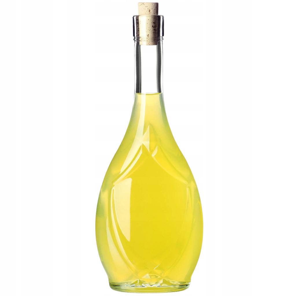 KADAX Glasflasche für Wein 500ml mit Korken Olivenöl Essig Schnaps Alkohol Likör