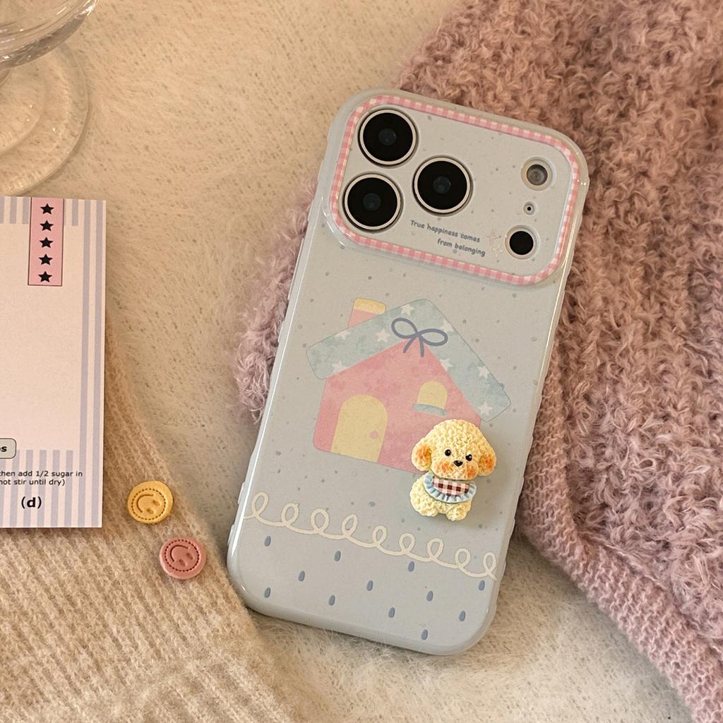 Applicable iphone17promax Apple16Phone case13Three-dimensional cute puppy14Korean Style15Highly attractive and soft