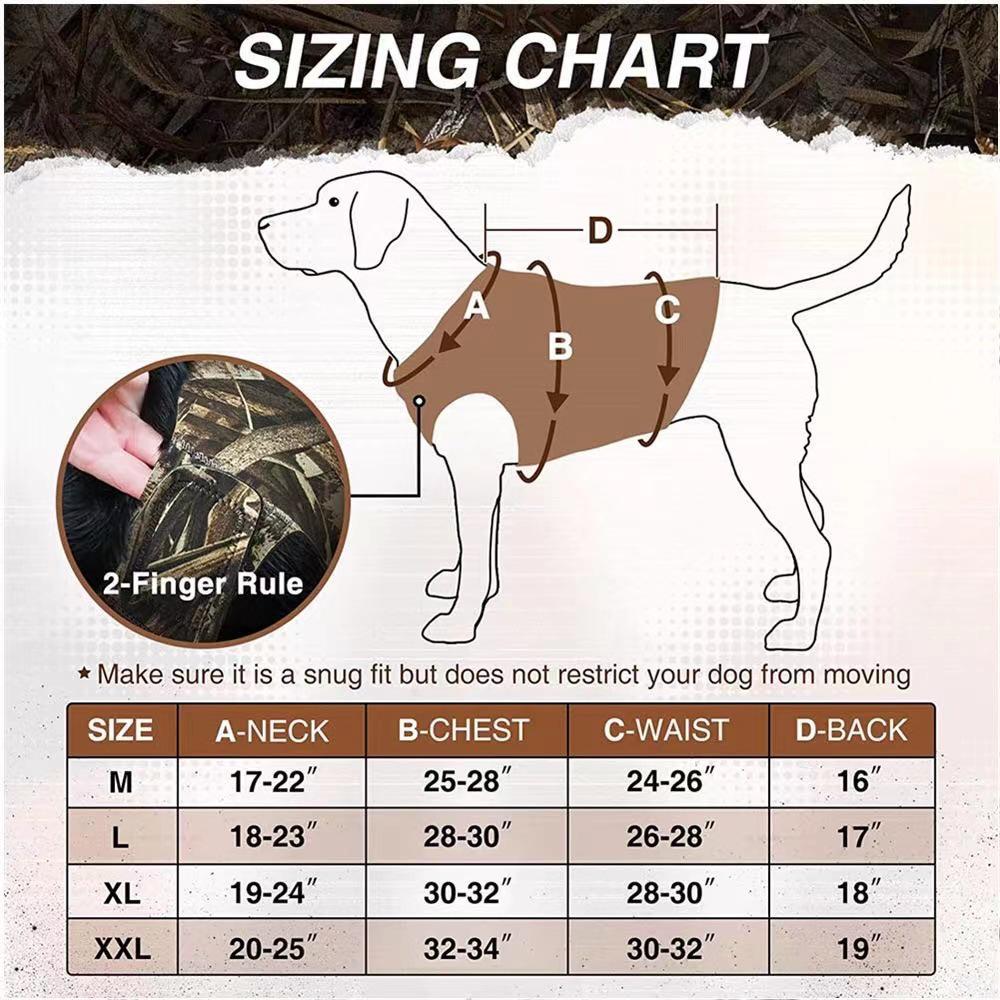 Dog Camouflage Outdoor Training Vest - Warm Protection for Hunting and Military Dogs