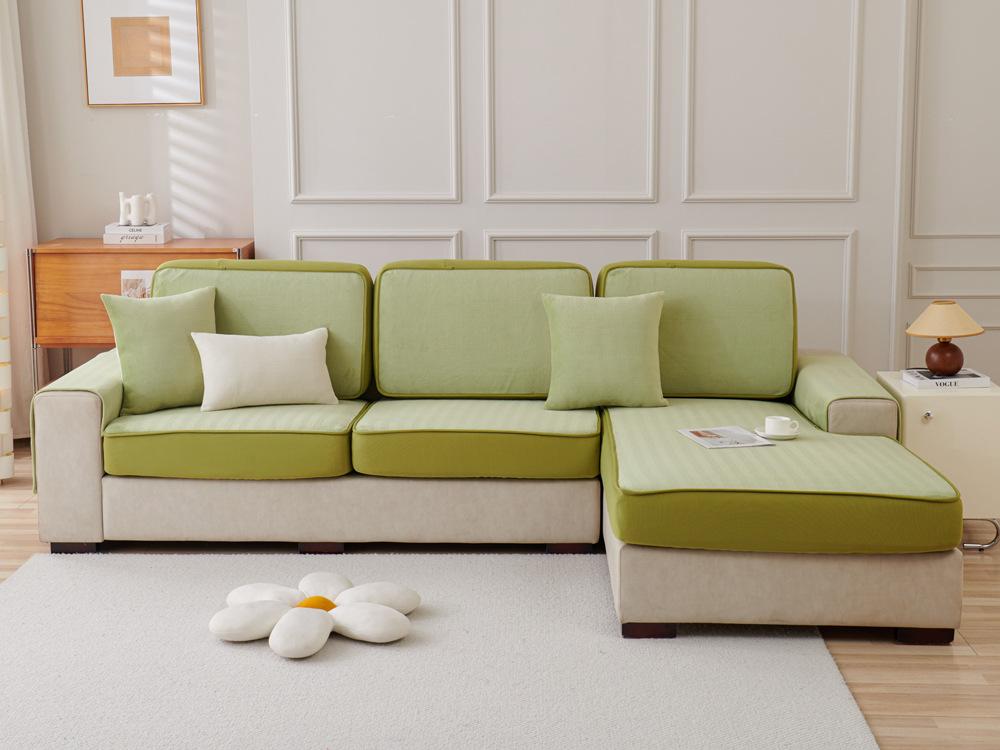 Milk Fiber Herringbone Pattern Sofa Cover All-Inclusive Universal Non-Slip Sofa Cushion Four Seasons Universal Cover Cloth