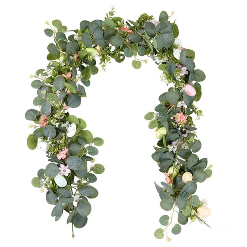 Easter Egg Wicker Artificial Easter Wreath Home Decor