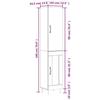 VidaXL Buffet haut Blanc brillant 34,5x34x180 cm Bois d'ingénierie 3199027