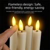 Remote Controlled 3D Flame Flickering Candles Real Waxy Texture Fake Candle Lights  Christmas Décor