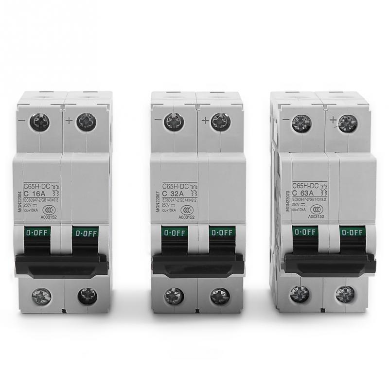 C65H-DC 2P Low-voltage DC 250V Mini Circuit Breaker for Solar Panels Grid System