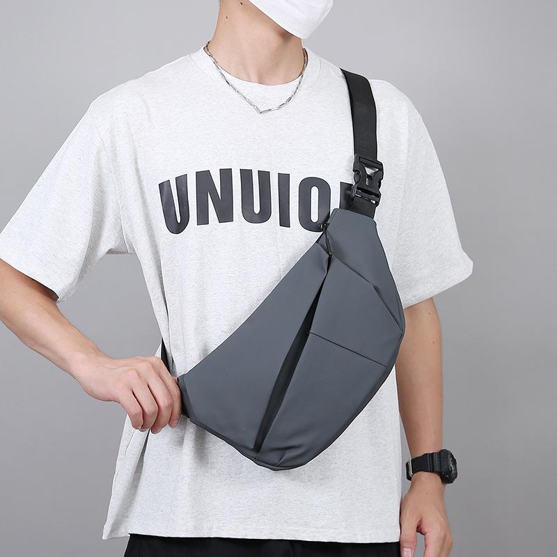 Men's Crossbody Bag: Stylish Cross-Border Single Shoulder Bag for Outdoor Sports, Cycling, Casual Travel, and Commute - High-End Chest Bag.