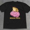 T-shirt Grenouille Cerveau - T-shirt Graphique Grenouille Drôle - T-shirt en Coton Mixte