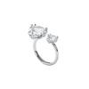 Millenia Cocktail Dreiecksschliff Ring Damenringe Silber 5602847