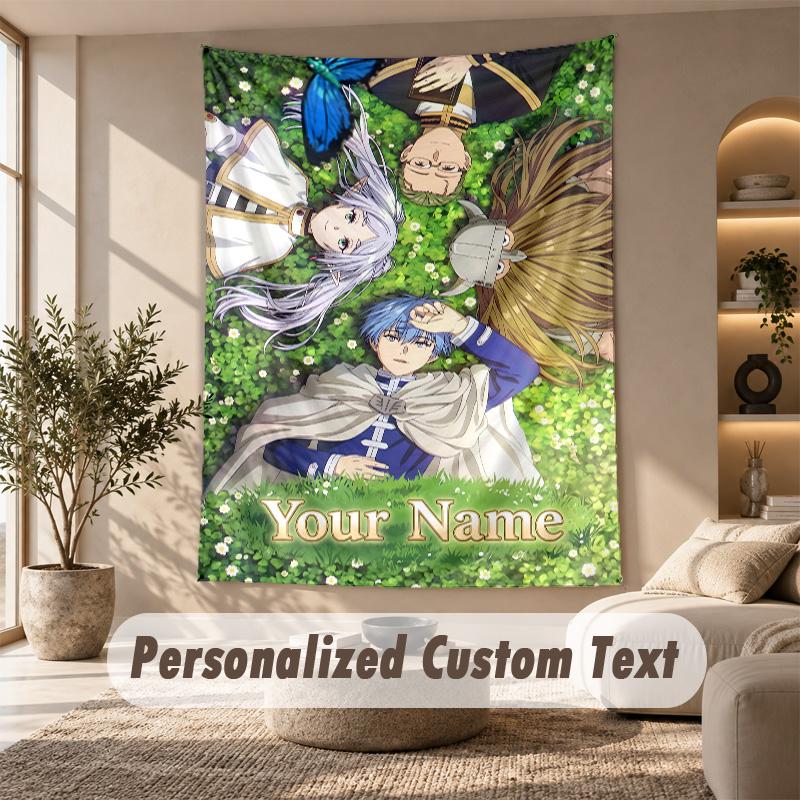 Tapestry Custom Name Text, Wall Hanging Tapestry Home Room DecorFrieren Beyond Journey's End