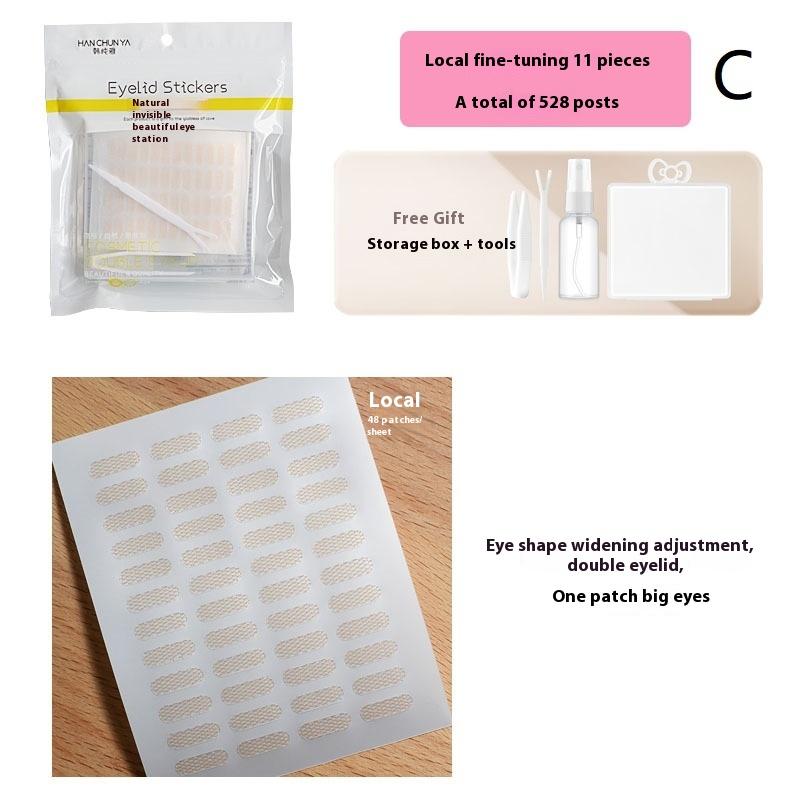 144-960Pcs Adjustable Double Eyelid Tape Lace Mesh Breathable Beauty Eye Patch Transparent Netting Subtle Adjustment