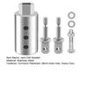 Adapter do wiertarki do podpory przyczepy 1/2 na 1 Stal nierdzewna Adapter do wiertarki do podpory przyczepy Otwór na oś 26mm Wytrzymały Adapter do podpory przyczepy