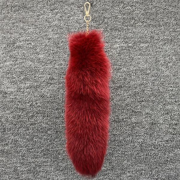 Huge Fluffy Faux Fur Fox Tail Keychain Bag Charms Therian Tail Fox Tail Keychain Fur Pendant Key Chain Plush Pendant Gift For