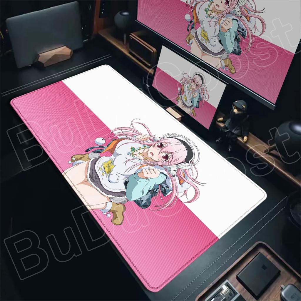 Xxl Laptop Keyboard Mats Tabletop Carpet Kawaii Girl Super Sonico Large NonSlip ESport Gaming Mouse Pads Pc Rubber Accessories
