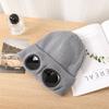 Hot-selling knitted glasses hat autumn and winter men's and women's ear protectors wool hat warm outdoor ski pullover hat tide