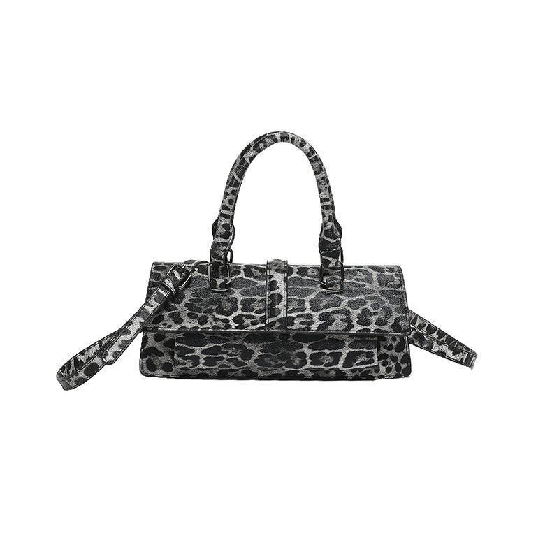 Bags Messenger Bag Women 2025 New Bag Korean Version Fashion Leopard Print Ins Messenger Portable Shoulder Small Square Bag Pu