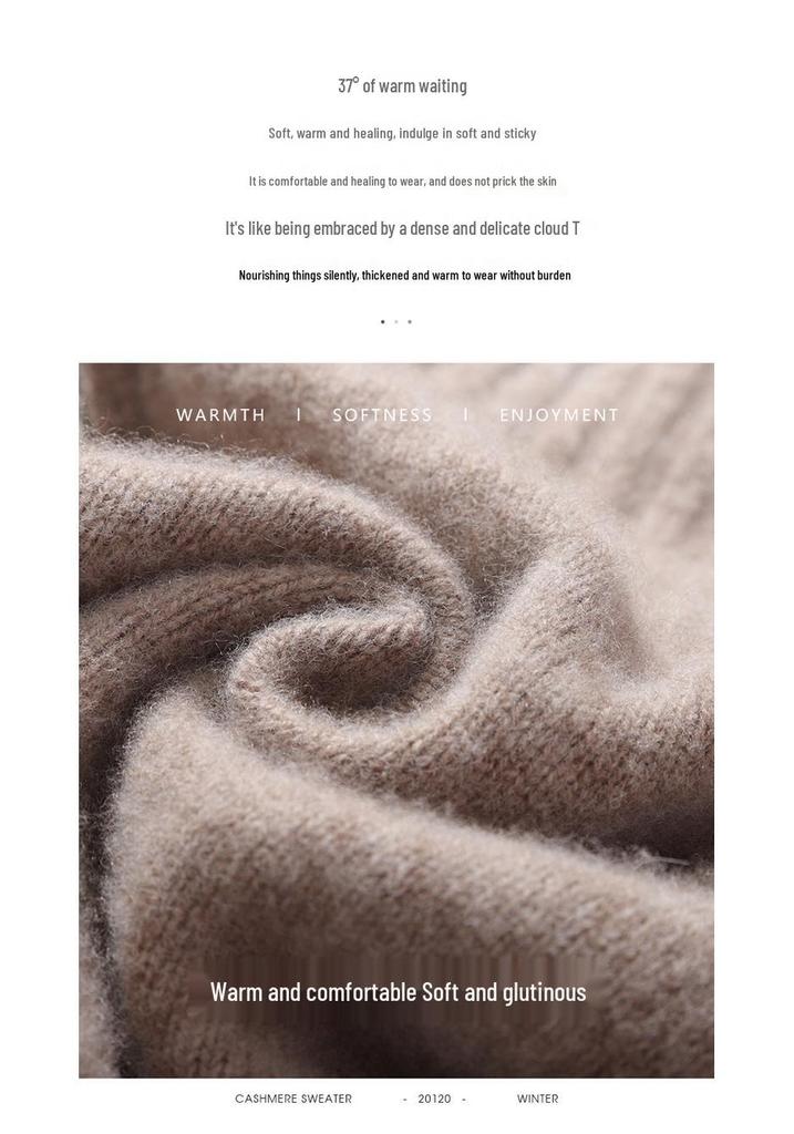 2026 Autumn/Winter Women's 100% Wool Zipper Pullover Sweater - Thick, Loose, and Cozy Base Layer