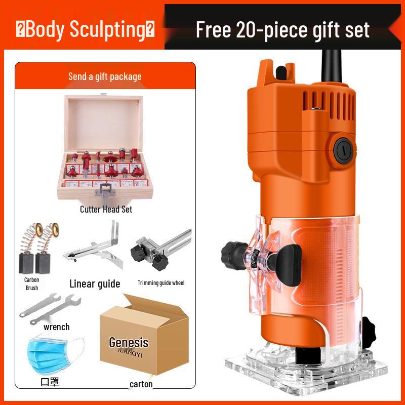Chuangyi Multi-Function Handheld Router: Edge Trimmer, Engraver, Panel Groover, Woodworking Chamfer Tool