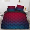 3D Honeycomb King Queen Duvet Cover Solid Geometry Bedding Set For Teens Adult Psychedelic Abstract 2/3pcs Polyester Quilt Cover