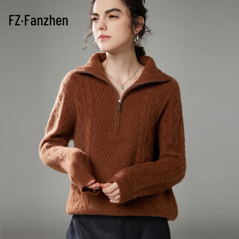 

Женский утолщенный кашемировый свитер с воротником Fanzhen F