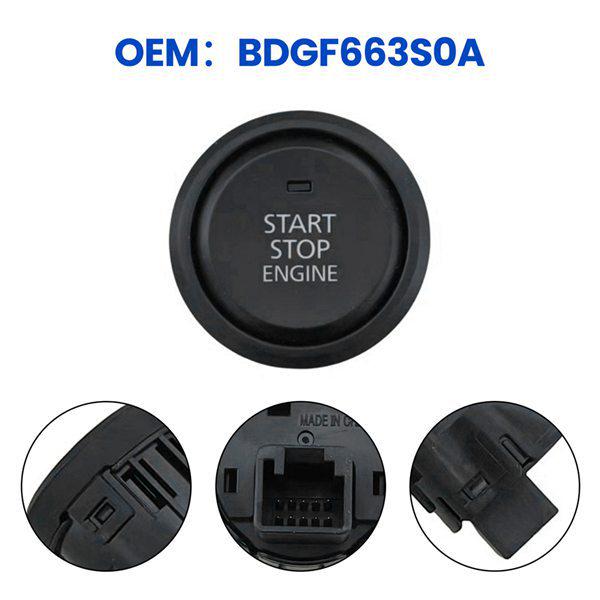 BDGF-66-3S0A Compatible with 2020-2024 Mazda 3 CX-30 Start Ignition Switch Button Junxue