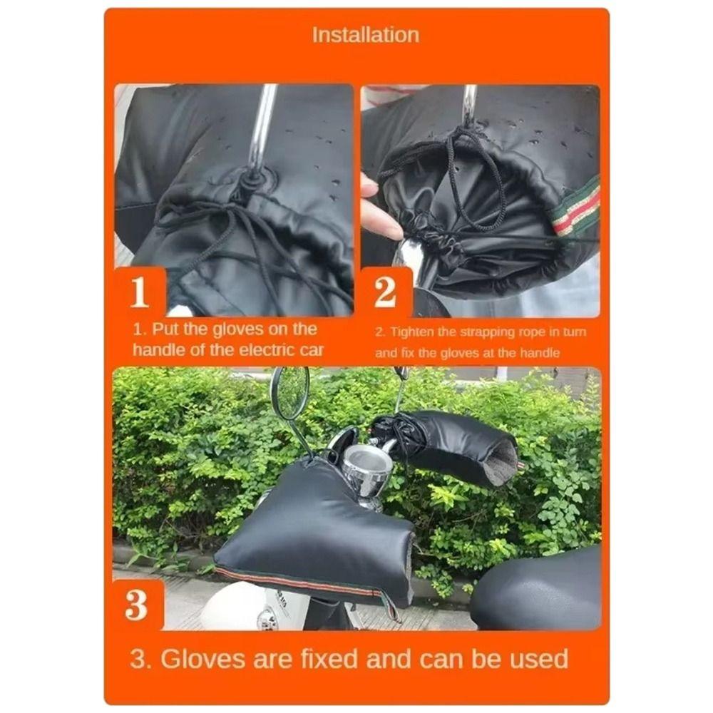 1Pair Rainproof Warmer Gloves Thick Handle Bar Muff New Warmer Grip Cover  Motorcycle Part