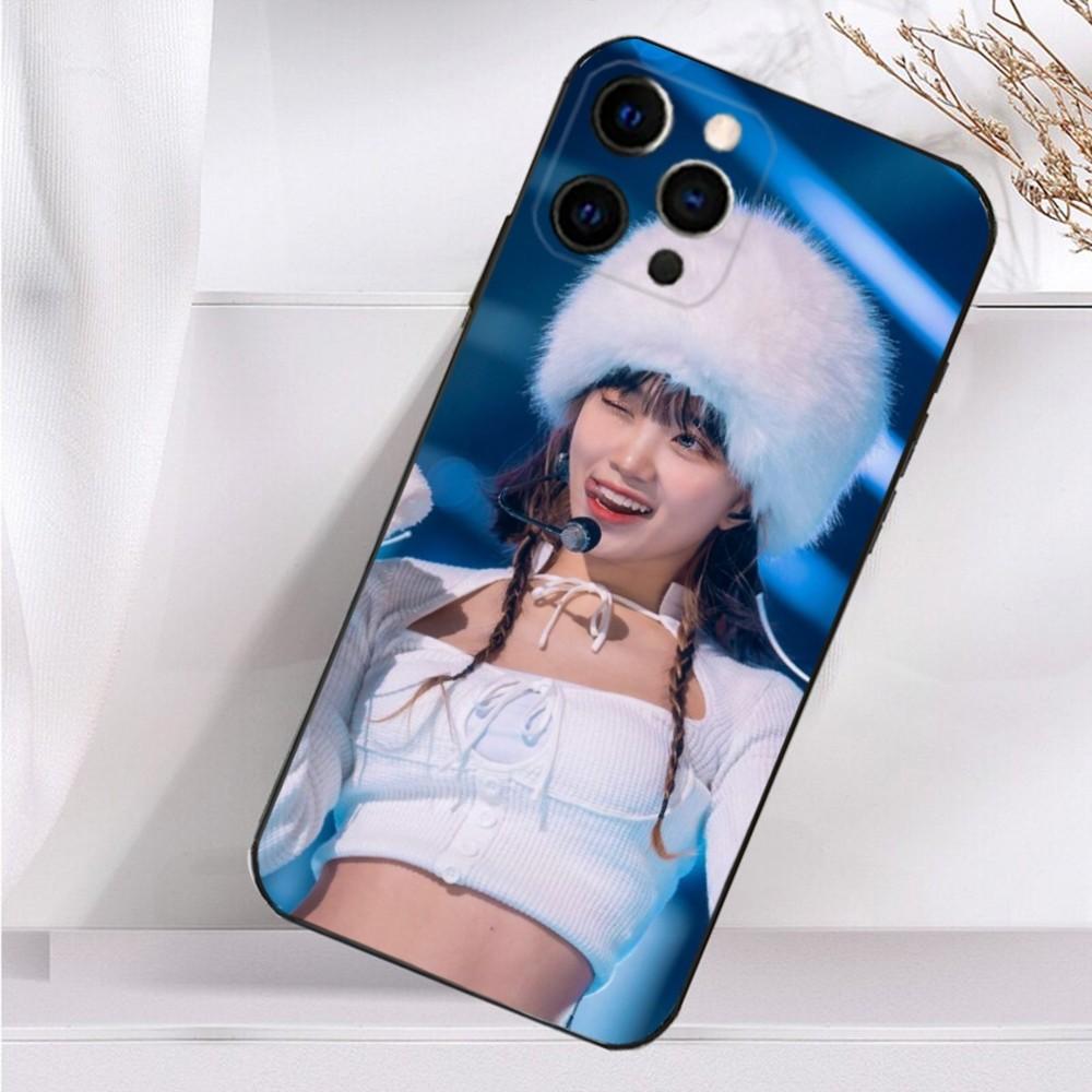 Singer K-Kim C-Chaewon Phone Case For iPhone 16,15,14,13,12,11 Plus,Pro Max,XS,X,XR,SE,Mini,8,7 Soft Silicone Black Cover