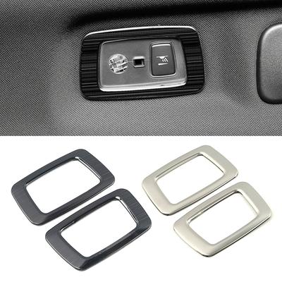 Para Volvo XC60 2018 2019 2024 Protetores de capa de lâmpada de luz de leitura traseira Moldura de acabamento Aço inoxidável Acessórios automotivos Adesivo