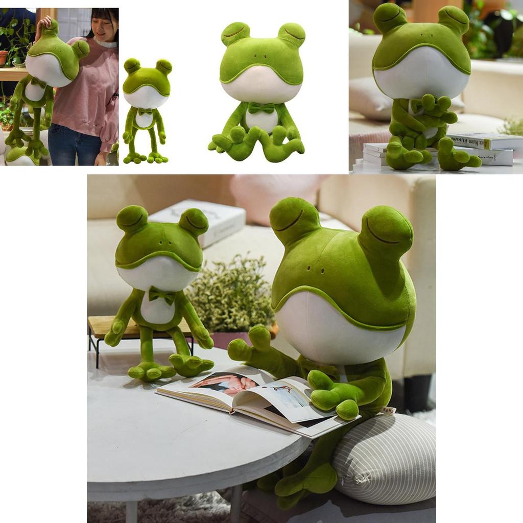 Adorable Soft Plush Frog Stuffed Animal Toy Ideal For Kids Bedtime Cuddly Pillow