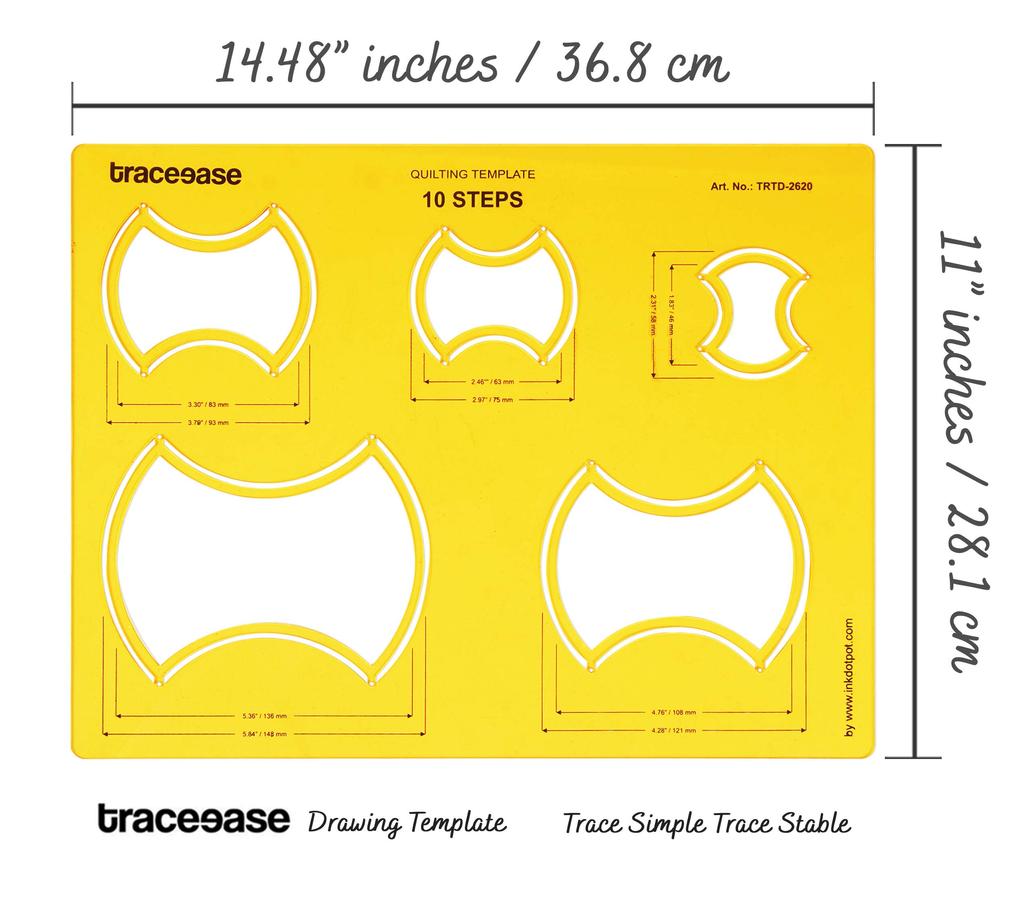 Traceease Diamond Shape Quilting Template Stencils DIY Sewing Machine Quilt Ruler Quilting Tools
