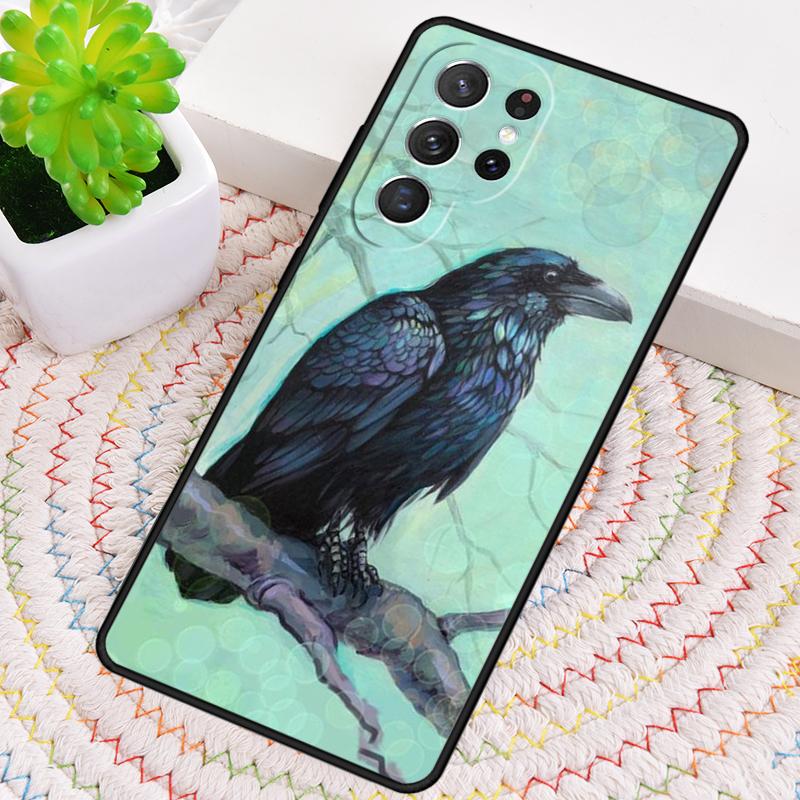 Crow Raven Dark Skull Phone Case for Samsung Galaxy Note 10 Pro S26 Ultra S23 S24 FE S25 S21 S22 PLUS Shockproof Cove