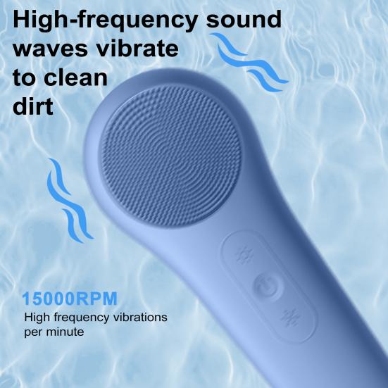 Facial Cleansing Brush Exfoliating Face Scrubber IPX7 Waterproof Rechargeable Gentle Vibration Face