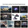 4K Triple-Lens Dash Cam with Night Vision & Built-in GPS