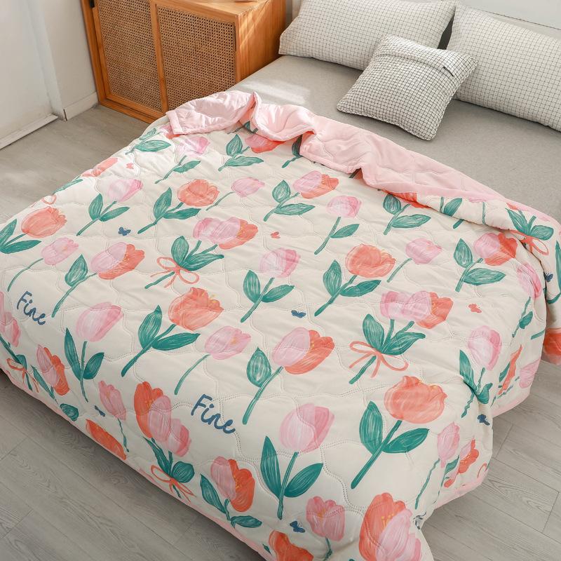 Spring Summer Quilt Queen Mechanical Wash Comfortable Comforter Single Double Blanket Quilts for Children Adults