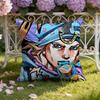 J-JoJo's B-Bizarre Adventure Cushion Cover Home & Car Dual-Scene Pillow Cover: Reversible for Premium Comfort
