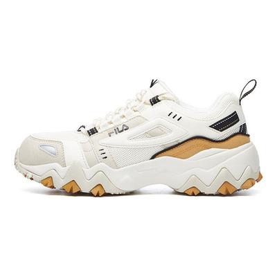 Compañero Tejido de Malla Deportes Cómodo Absorción de Impactos Resistente al Desgaste Transpirable Zapatos Casuales de Caña Baja Zapatilla de Mujer Blanco Amarillo F12W041112FSY