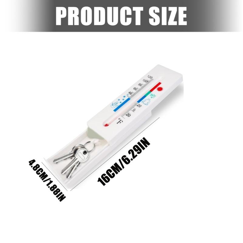 Fake Thermometers Outdoor Key Hider Box For Secure Storage Of Spare Keys And Small Valuables In Gardens