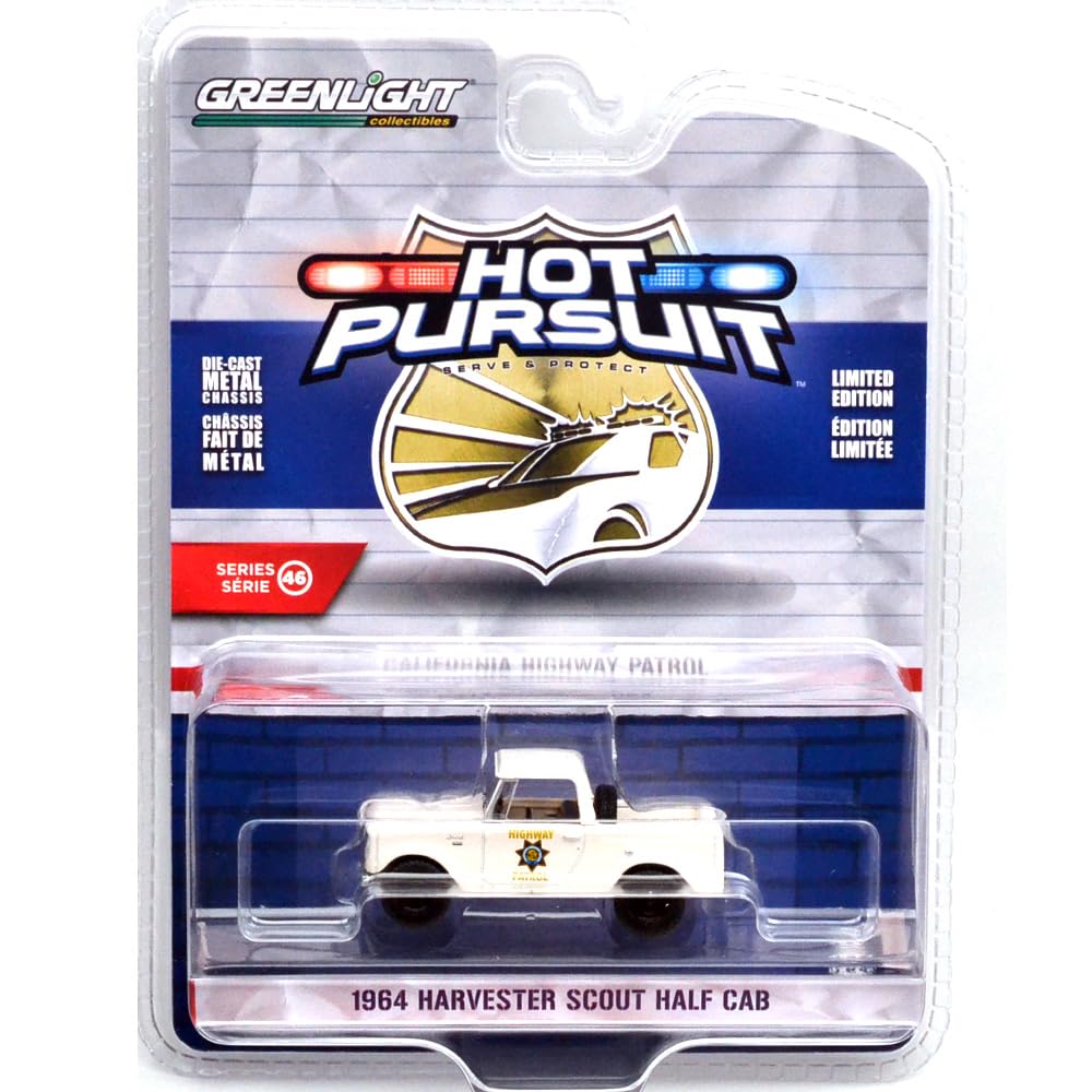 Greenlight 1/64 HOT PURSUIT SERIES 46 1964 HARVESTER SCOUT HALF CAB - CHP
