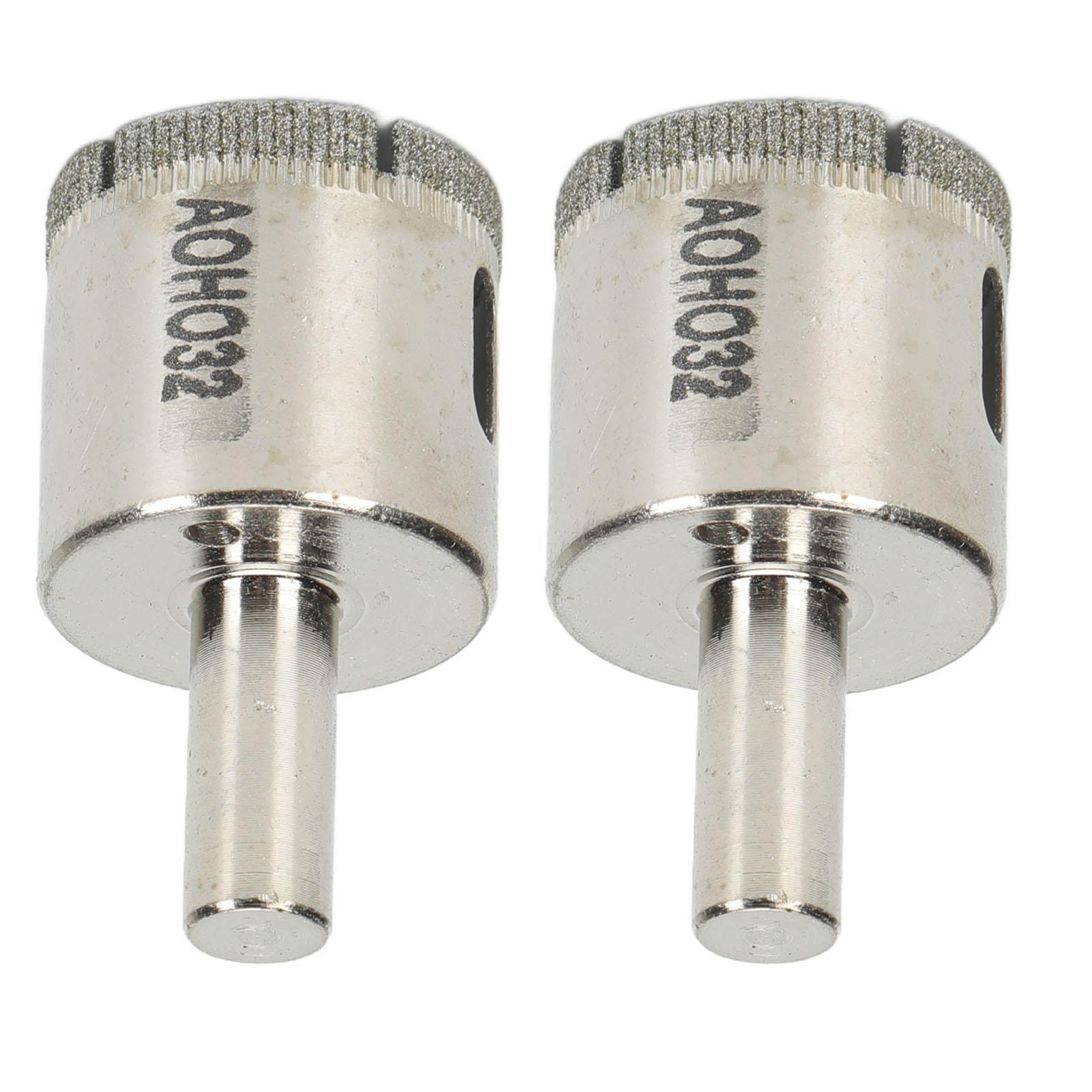 

2 шт. 32 мм Открыватель отверстий Круглый хвостовик Высокоторсионное Алмазное сверло для стекла Мрамора Керамической плитки