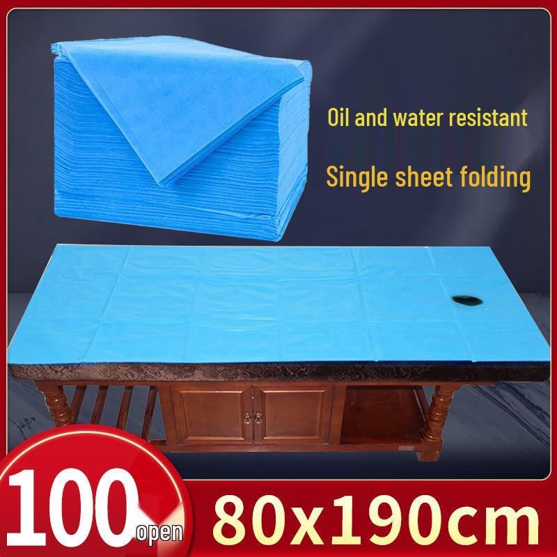 Disposable Oilproof Massage Table Sheets, Waterproof & Thickened Non-Woven Travel Mattress Pads