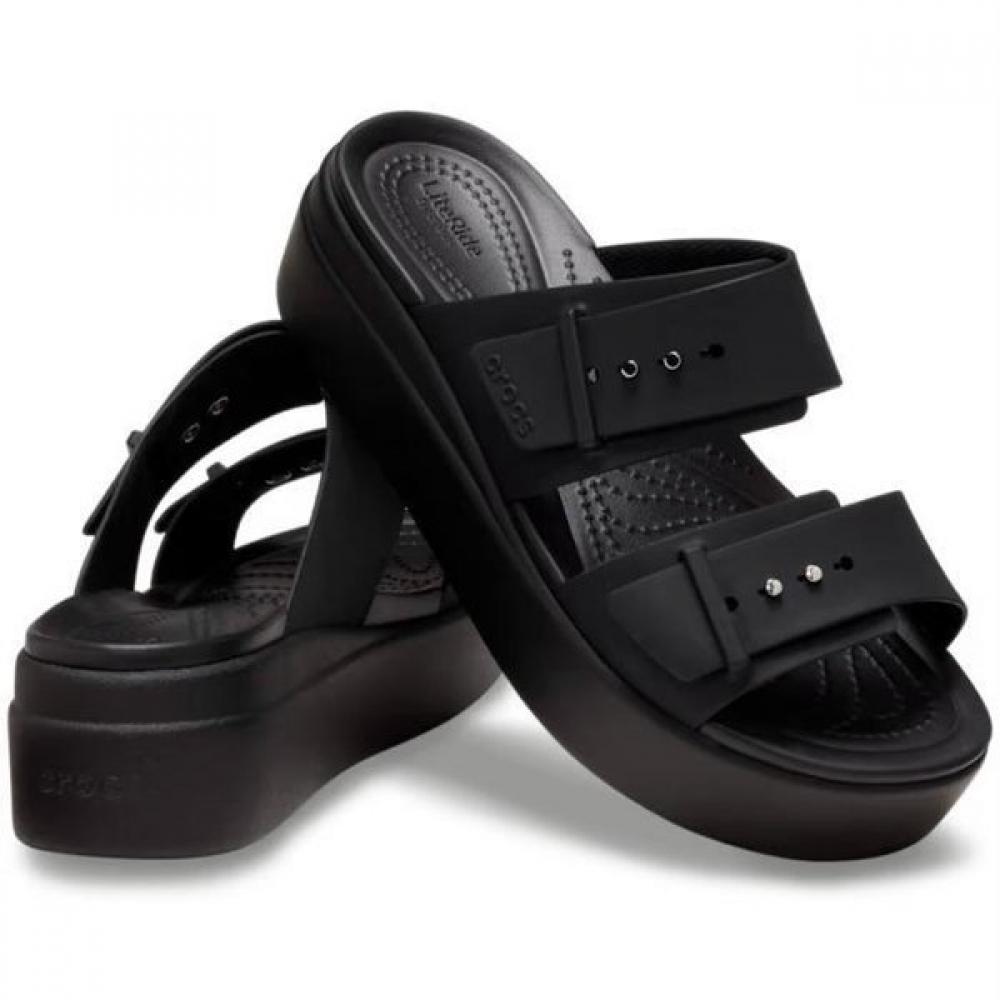 

Crocs Brooklyn Buckle Низкий клин Шлепанцы Черные one/M6W8/250