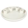 Ceramics Advent Candle Holder Matte Black White Taper Candle Tray 4 Candlestick Seats Dining