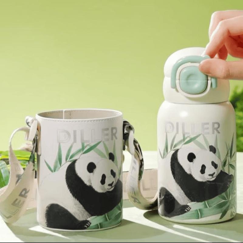 Diller Bear Bamboo Kids & Student Insulated Straw Tumbler