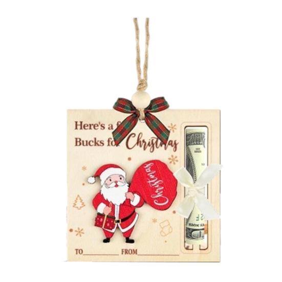 1/6Pcs Christmas Wallet Pendant Snowman Xmas Tree Gift Box Deer Pattern Pendant Striking Atmosphere