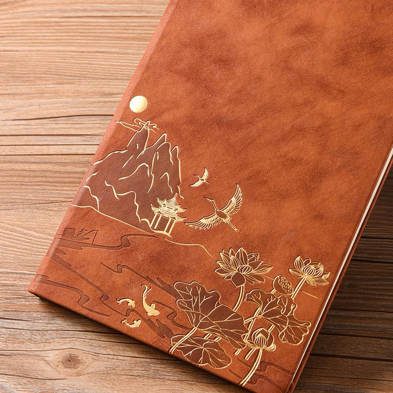 Retro A5 Büro Business Notizbuch - Schreibwaren Geschenkset im chinesischen Stil