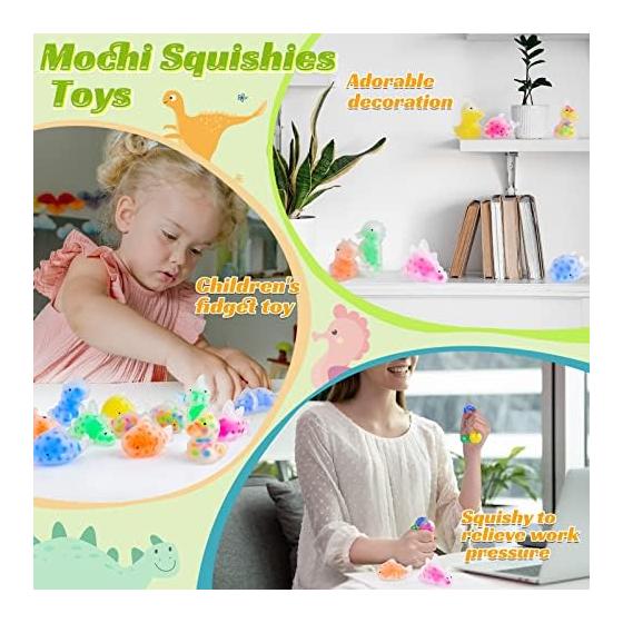 Squishy Animal Stress Relief Goods 48 Pieces Squishy Set Party Bag Filler Soothing Goods Children's Prizes Squeezable Toy Squishy Animals Cute Time