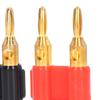 2PCS 2 Way Male Plug Banana Plug Stackable Design Dual Connection Stackable Banana Plug 32A 1000V Brass Connectors