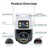 iCSee Dual-Lens Wireless WiFi Camera with HD Color Night Vision & Mobile Remote Outdoor Monitoring
