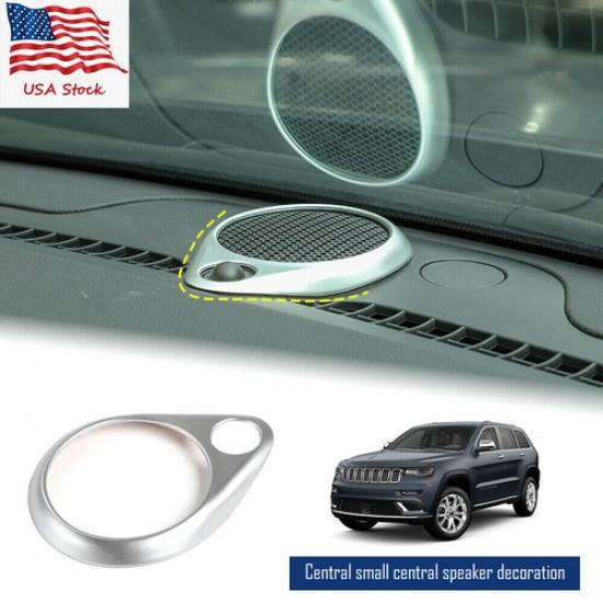 Car Central Control Speaker Cover Trim Ring For Jeep Grand Cherokee 2011+ Silver