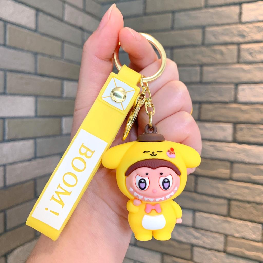 Buck Tooth Sheep Keychain Cute Cartoon Doll Schoolbag Pendant Car Key Chain Gift