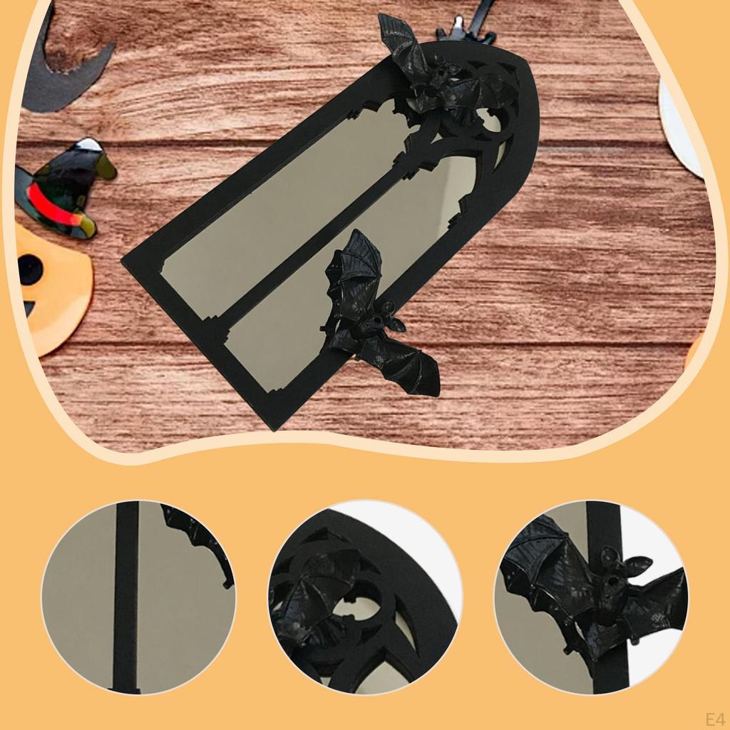 Gothic Arch Mirror Wall Accent Hanging Creepy Decor Vintage for Farmhouse Home Tabletop