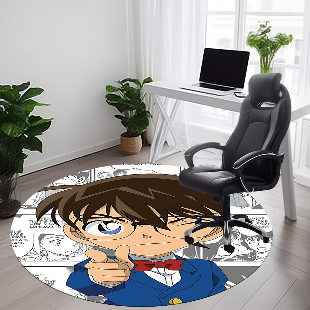 1PC Detective Conan Office Round Area Rug Suitable For Office, Under Office Chairs Bedroom Living Room Home Decor, Available in Various SizesT1011